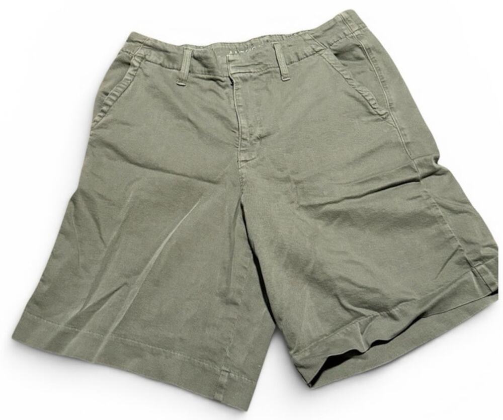 American Eagle Olive Green Stretch Chino Shorts, Lyocell Cotton, Women Size 10